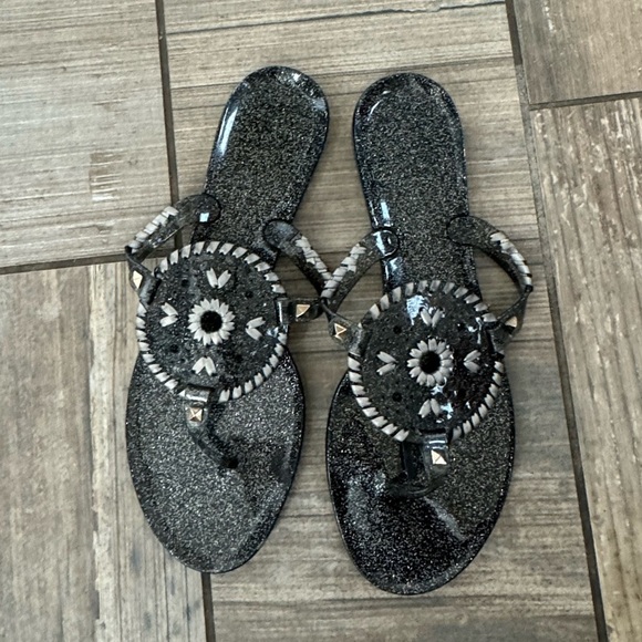 Jack Rogers Womens Georgica Sparkle Jelly Flip-Flops size 10 - Picture 4 of 8